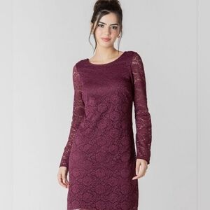 Devoted Long Sleeve Open Back Lace Dress - Size Small NWT